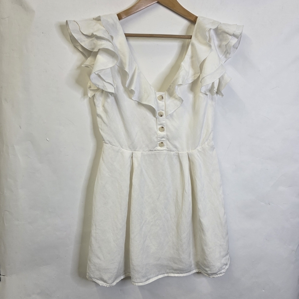 Privacy Please Butterfly sleeves v neck mini dress
